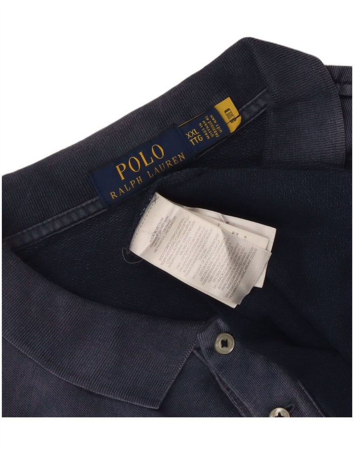 Męska koszulka polo Polo Ralph Lauren 2XL, granatowa, bawełniana
