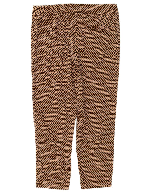 Marks & Spencer Krótkie spodnie damskie UK 10 Small W32 L24 Brązowe geometryczne