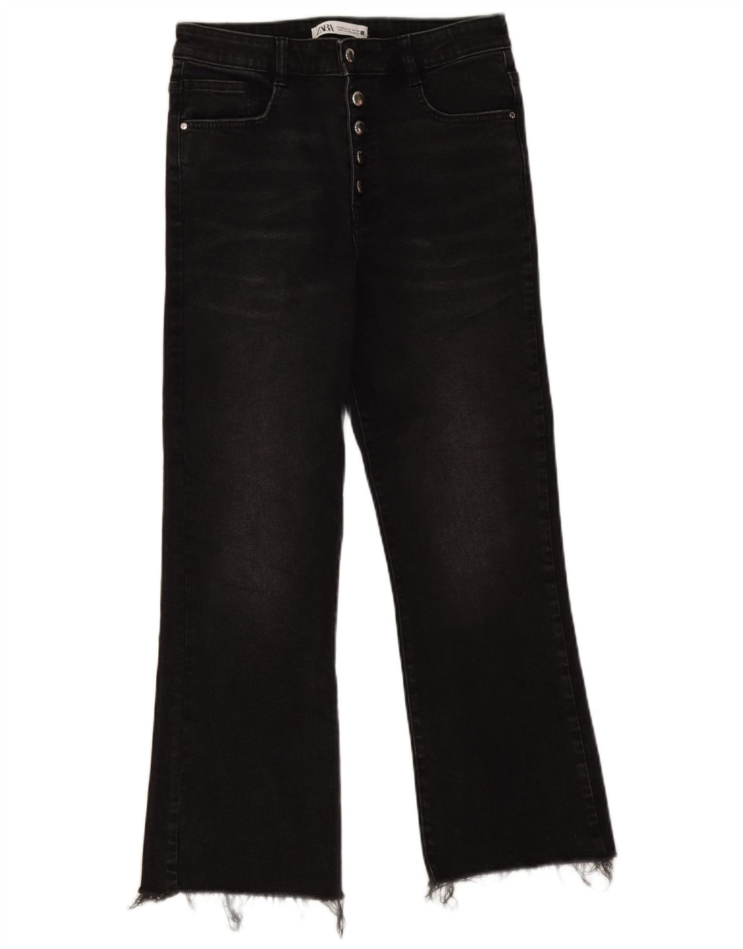 Damskie jeansy Bootcut Zara EU 40 Medium W30 L26 Czarna bawełna