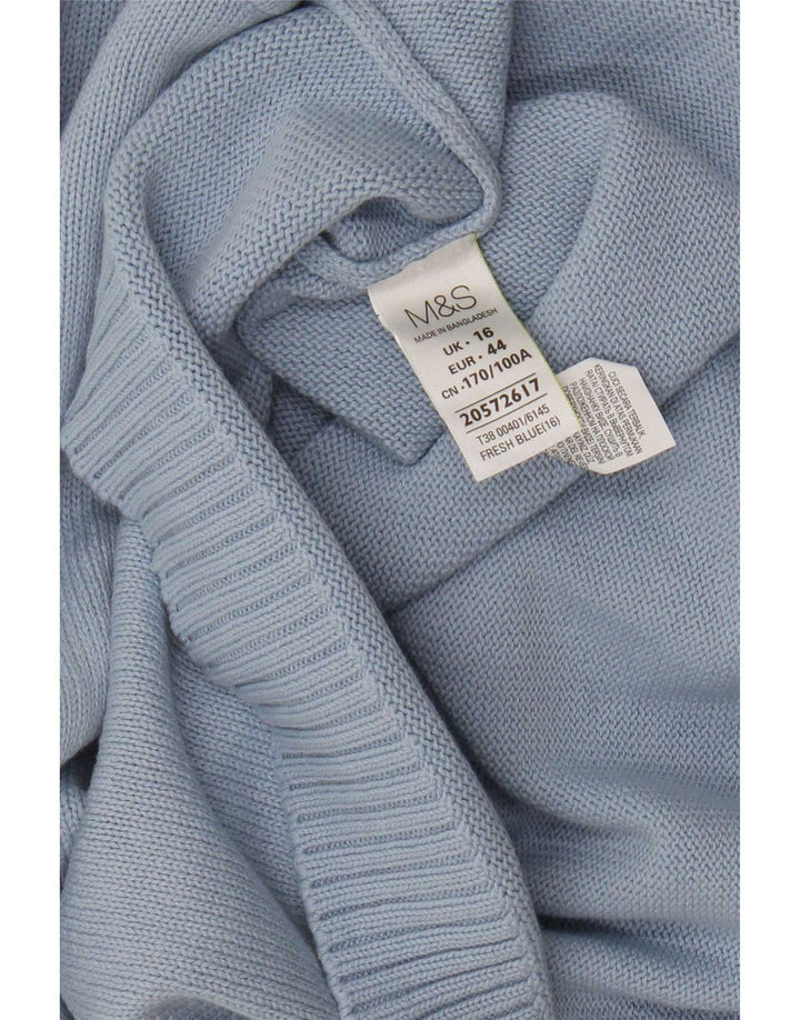 Marks & Spencer Damski sweter z dekoltem w łódkę, UK 16, duży niebieski