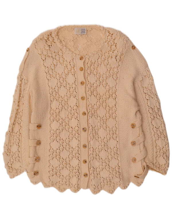 Sweter damski Golden Spiderweb UK 18 XL w kolorze złamanej bieli, bawełniany