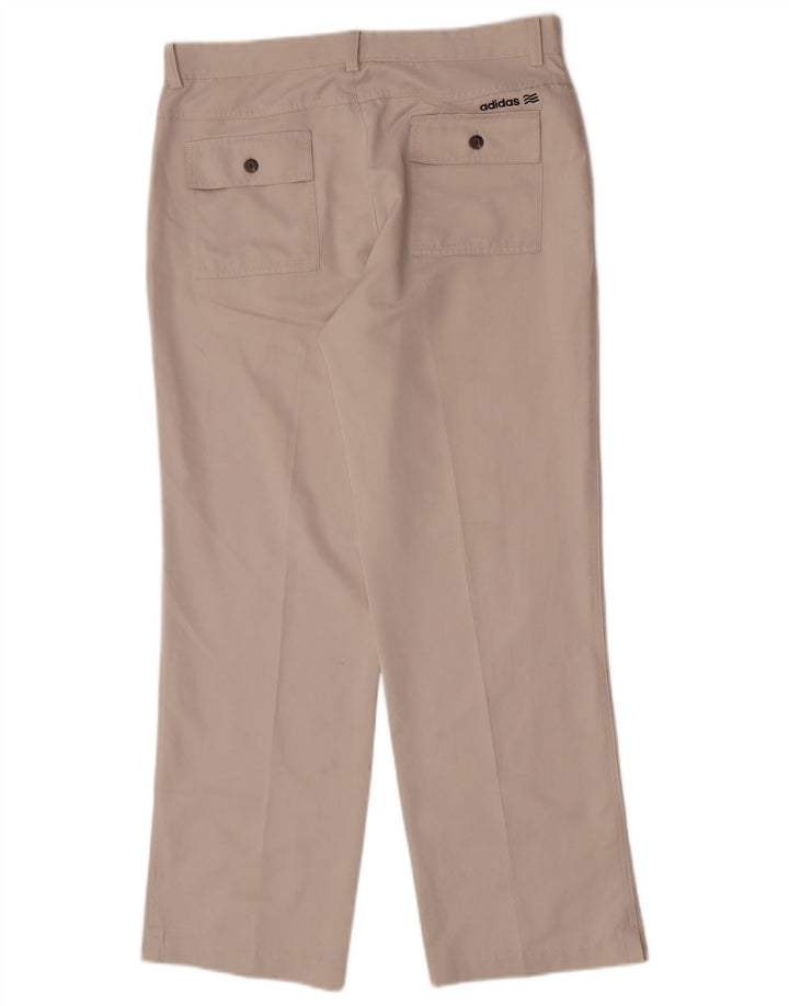 Adidas Męskie Proste Spodnie Chino W32 L30 Beżowy Poliester