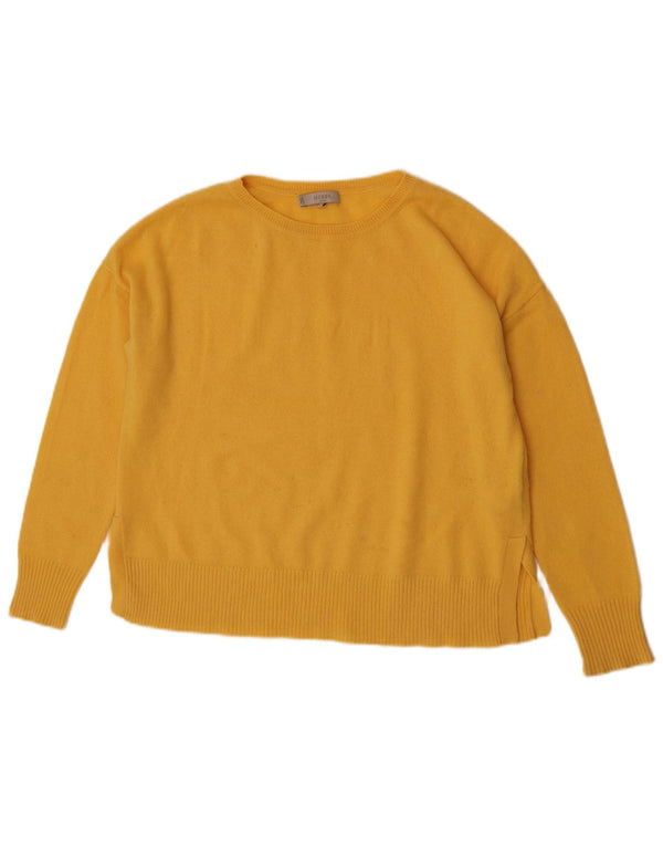 Damski sweter oversize Hobbs z dekoltem w łódkę, UK 10, mały, żółty kaszmir