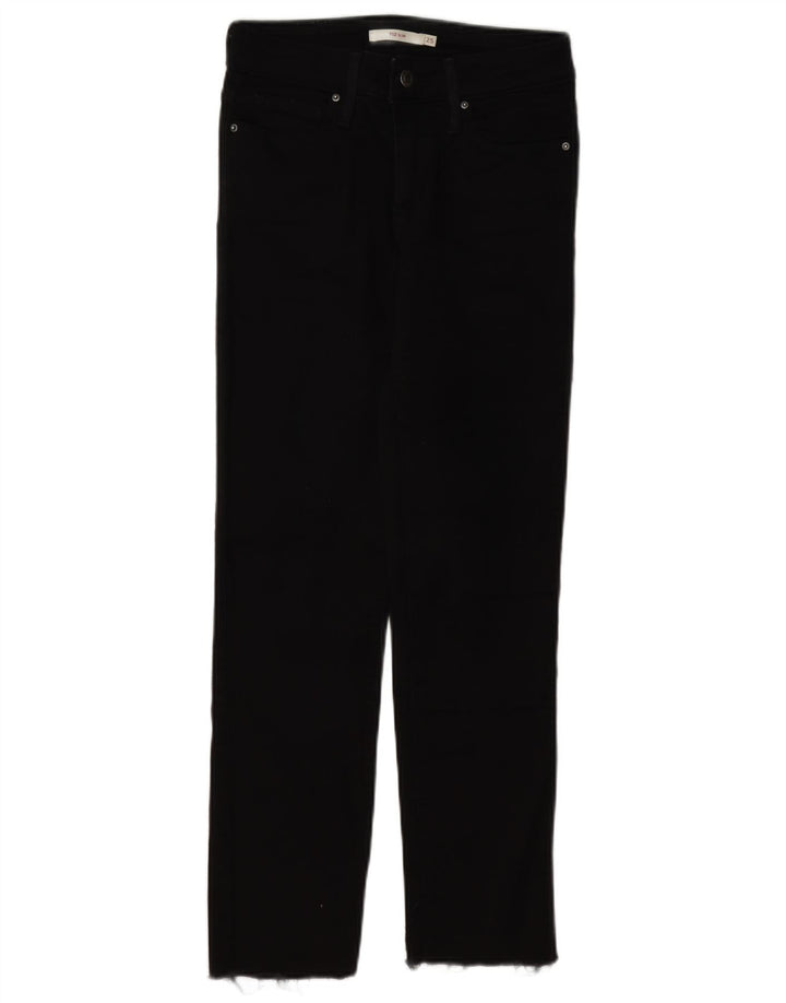Damskie jeansy Levi's 712 Slim W25 L27 Czarna bawełna