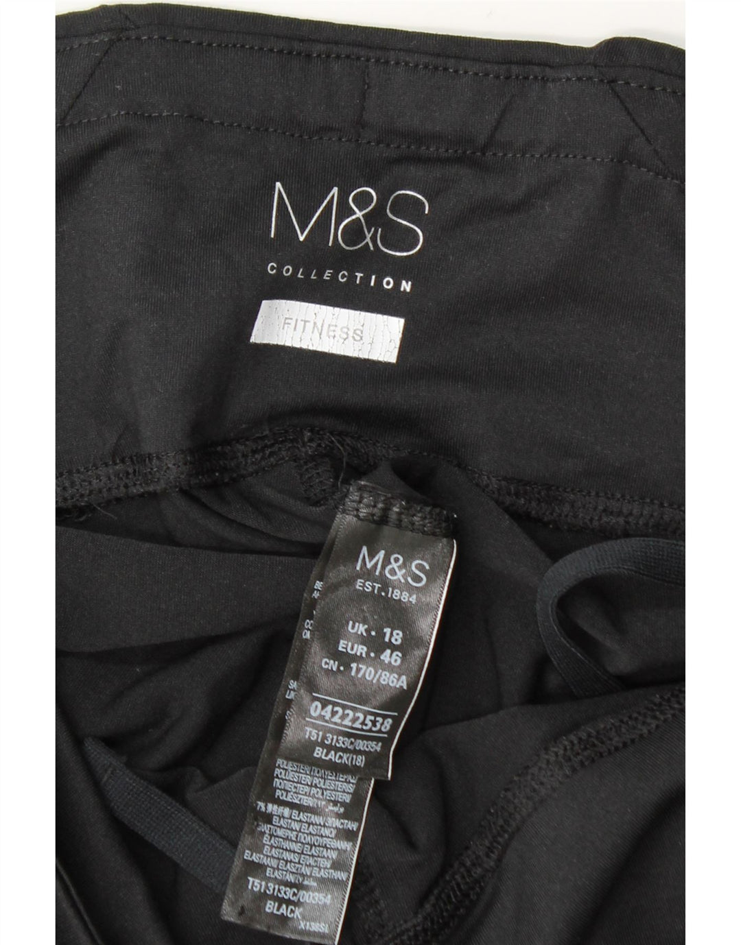 Legginsy damskie Marks & Spencer UK 18 XL, czarny poliester