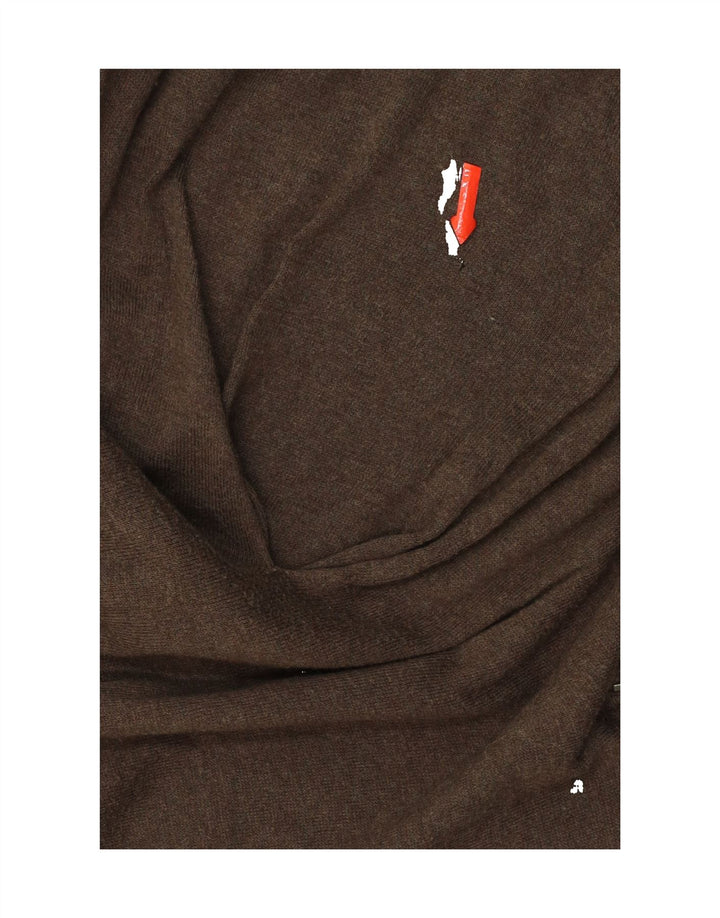 MARKS & SPENCER Womens Short Sleeves Jumper Dress UK 14 Medium Brown Vintage Marks & Spencer and Second-Hand Marks & Spencer from Messina Hembry 
