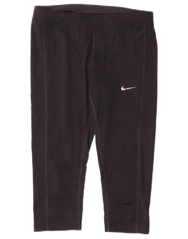 Damskie legginsy Nike Dri Fit Capri UK 10, małe, czarne, sportowe