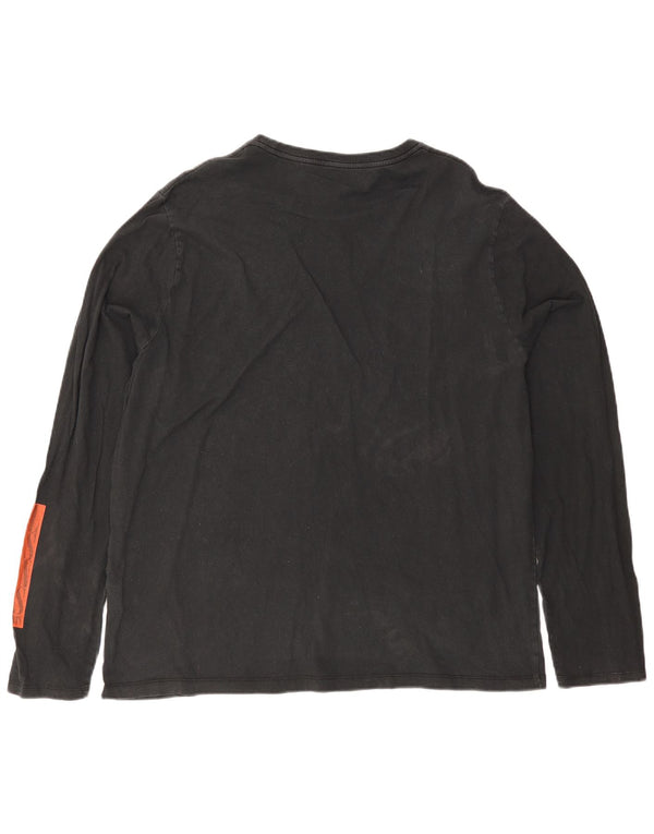 Męski top All Saints o swobodnym kroju z długim rękawem 2XL w kolorze czarnym