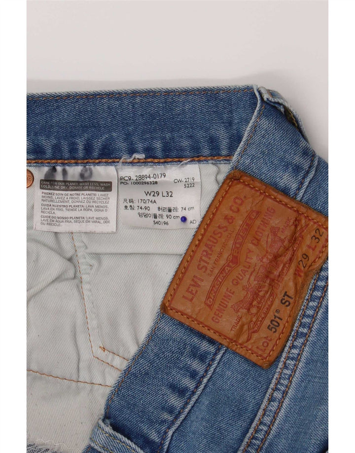 Damskie jeansy Levi's 501 Straight W29 L32 Niebieskie