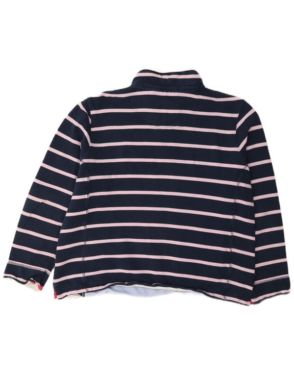 Crew Clothing Damska bluza z zamkiem błyskawicznym, UK 18 XL, granatowa w paski