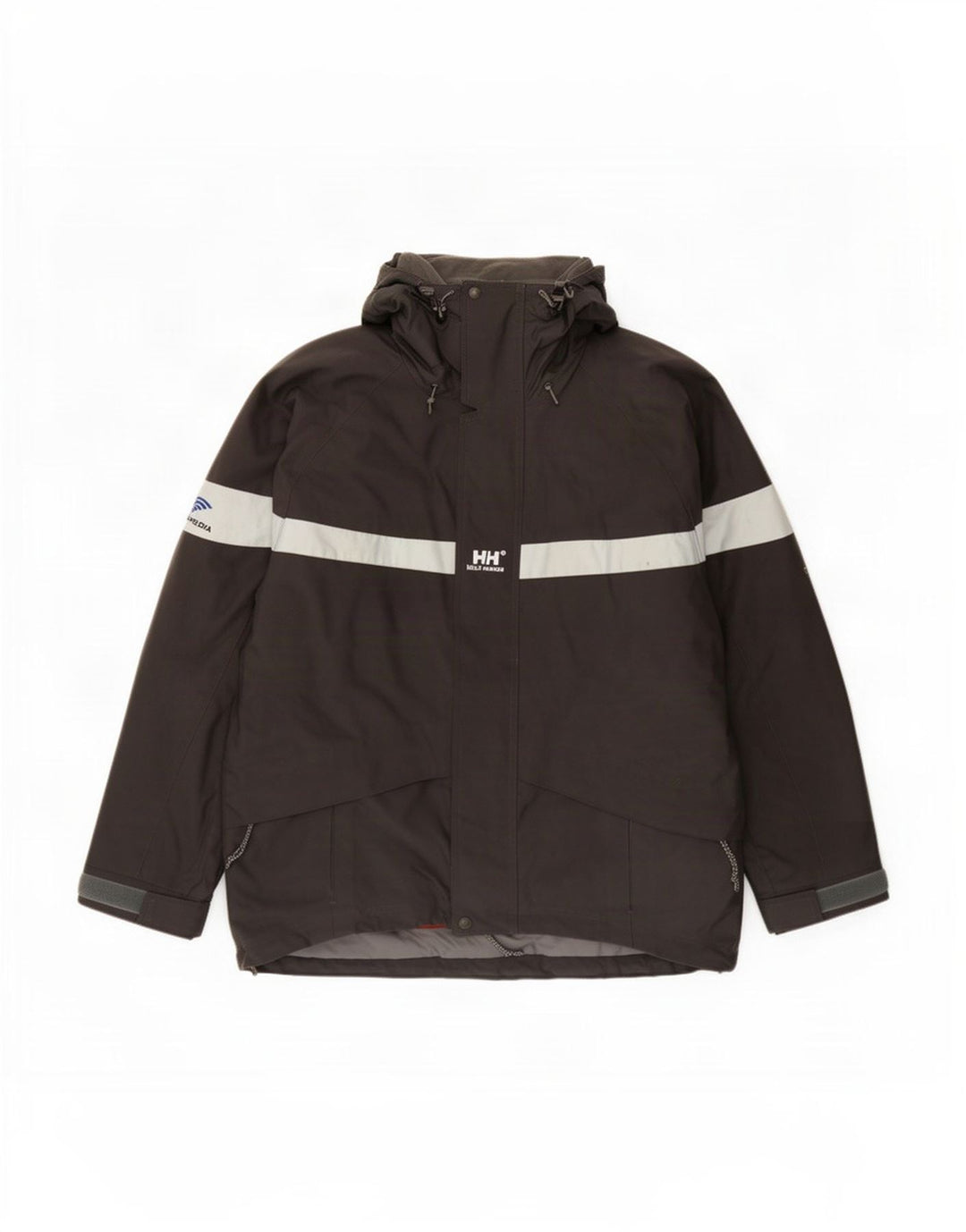 Męska kurtka wiatrówka z kapturem Helly Hansen UK 38 w kolorze średnioszarym
