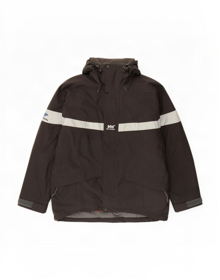Męska kurtka wiatrówka z kapturem Helly Hansen UK 38 w kolorze średnioszarym
