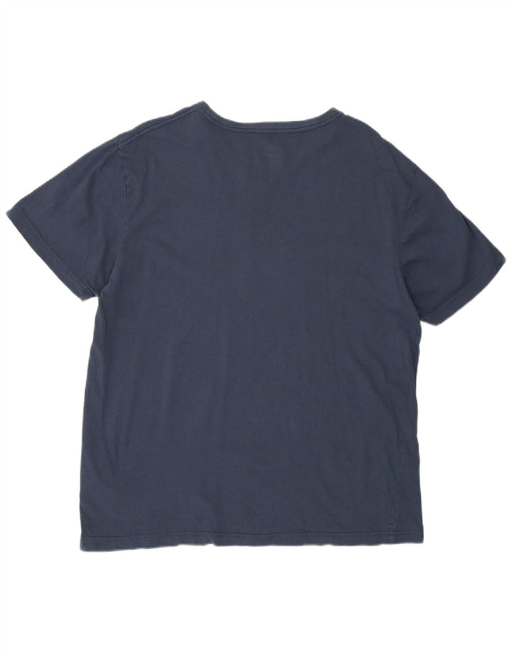Męski T-shirt z grafiką Hurley, średni, granatowy, bawełniany