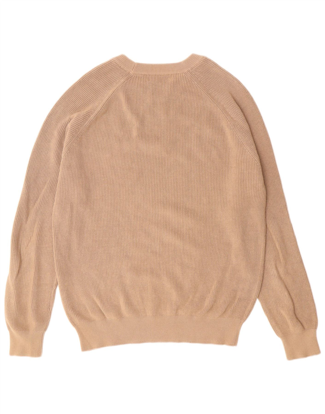 Męski sweter z okrągłym dekoltem Zara Średni brązowy bawełniany