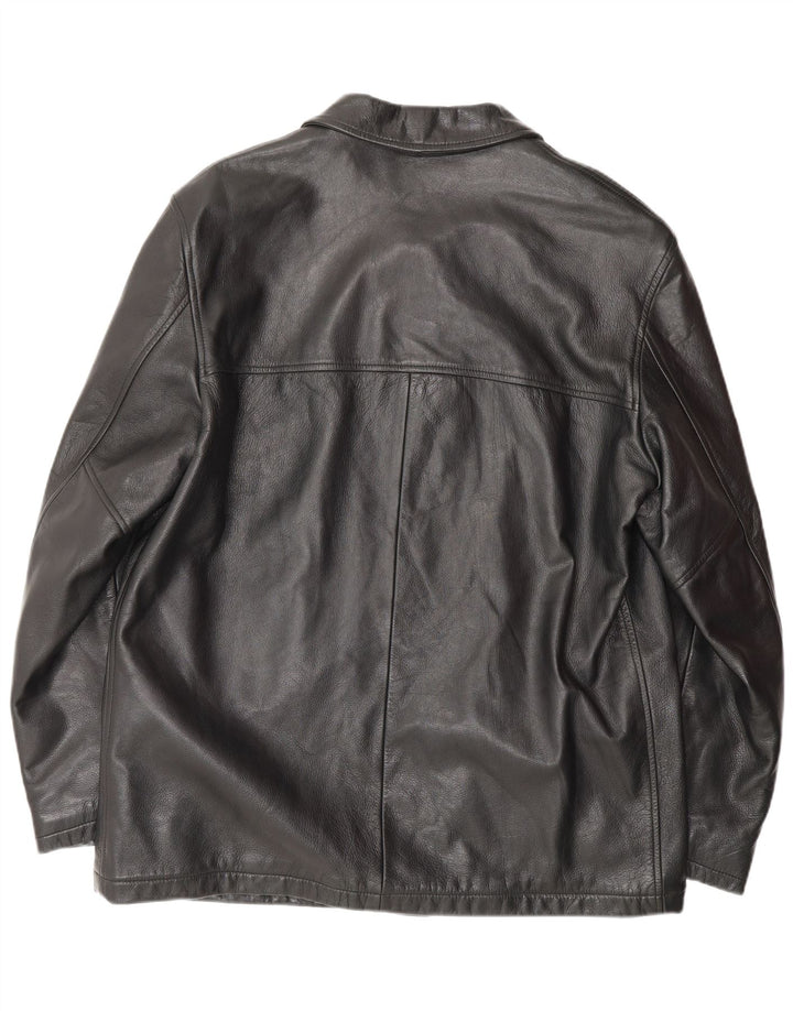 Męska kurtka skórzana STEWART UK 44 2XL Czarna skórzana klasyczna