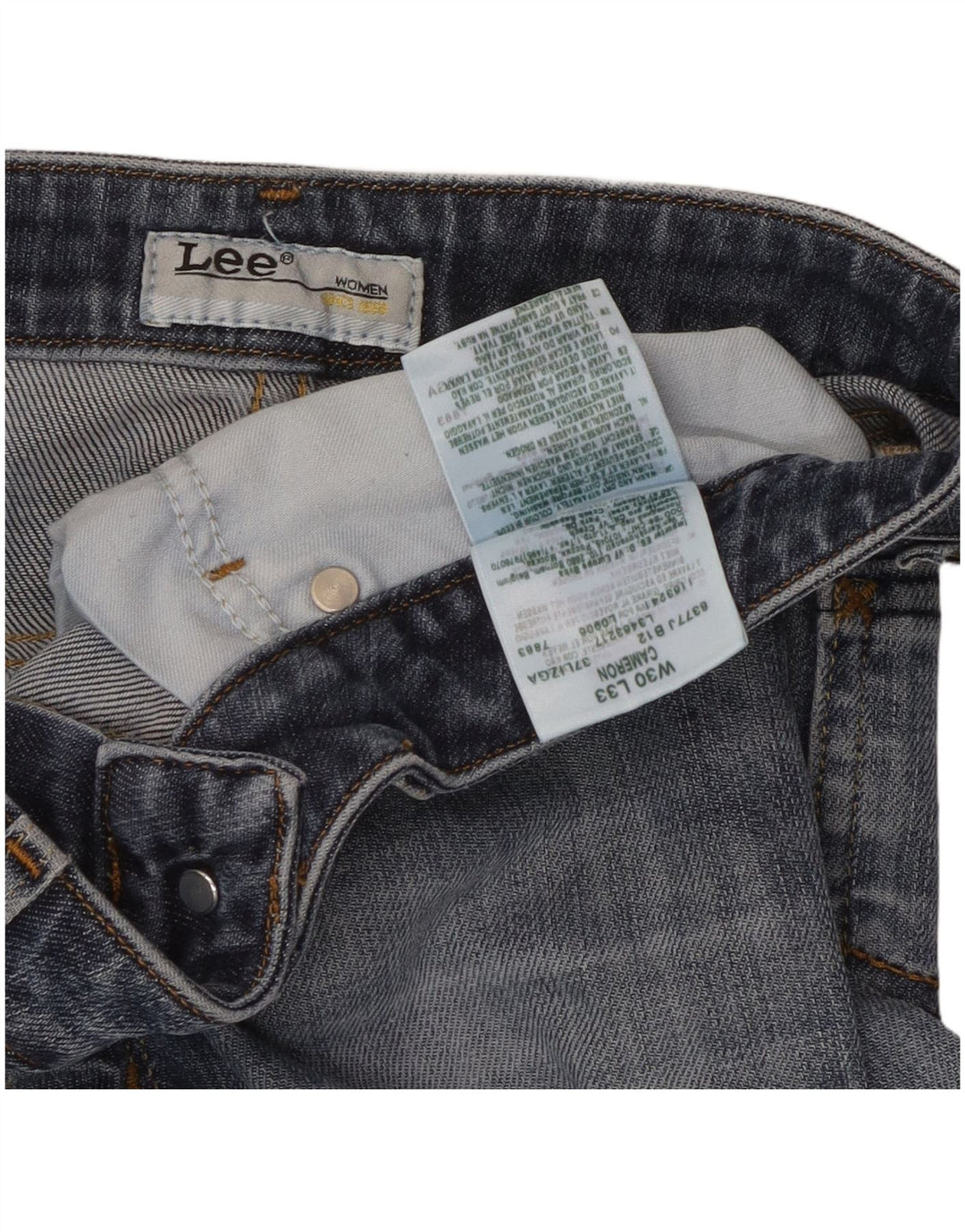 Damskie jeansy Lee Cameron Straight W30 L28 Niebieskie bawełniane