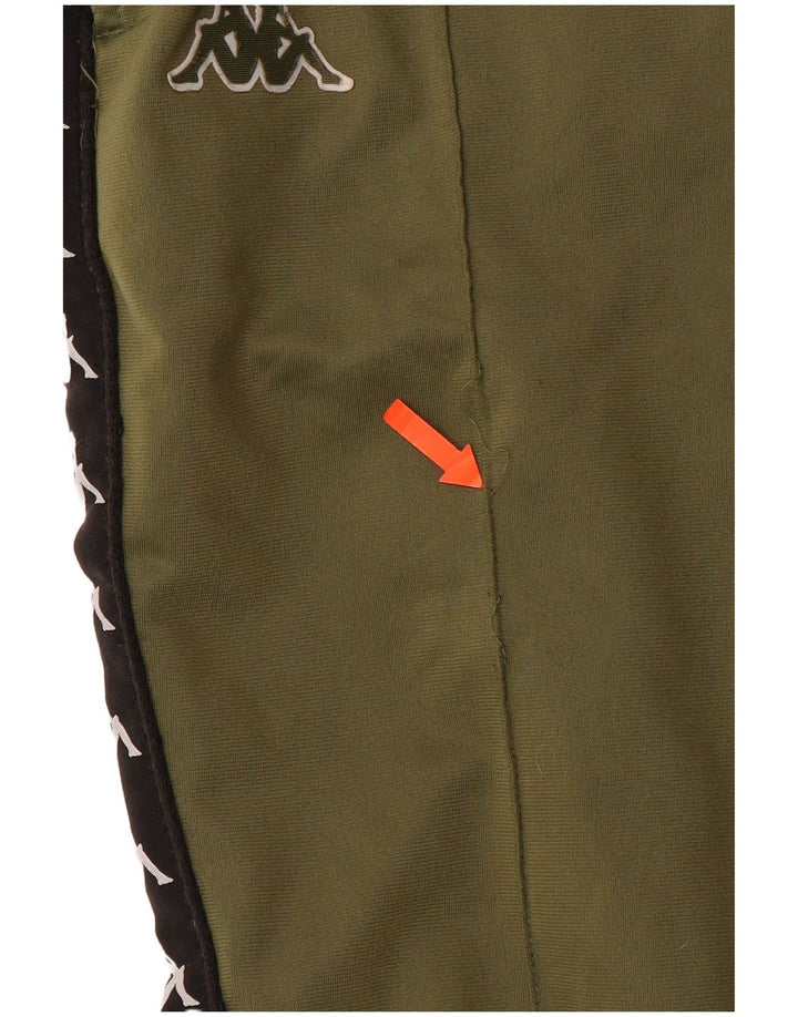 Męskie spodnie dresowe KAPPA z grafiką, duże zielone bloki kolorów