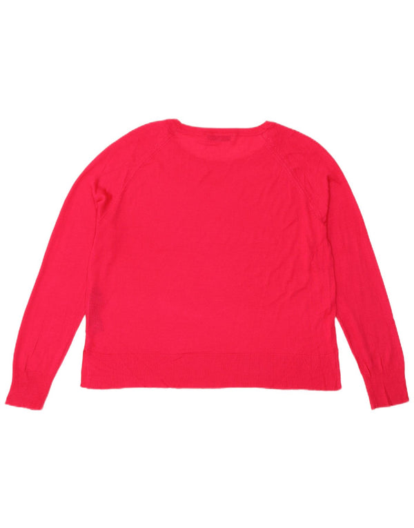 Damski sweter oversize z wycięciem pod szyją Zara UK 10 Small Pink Wiskoza