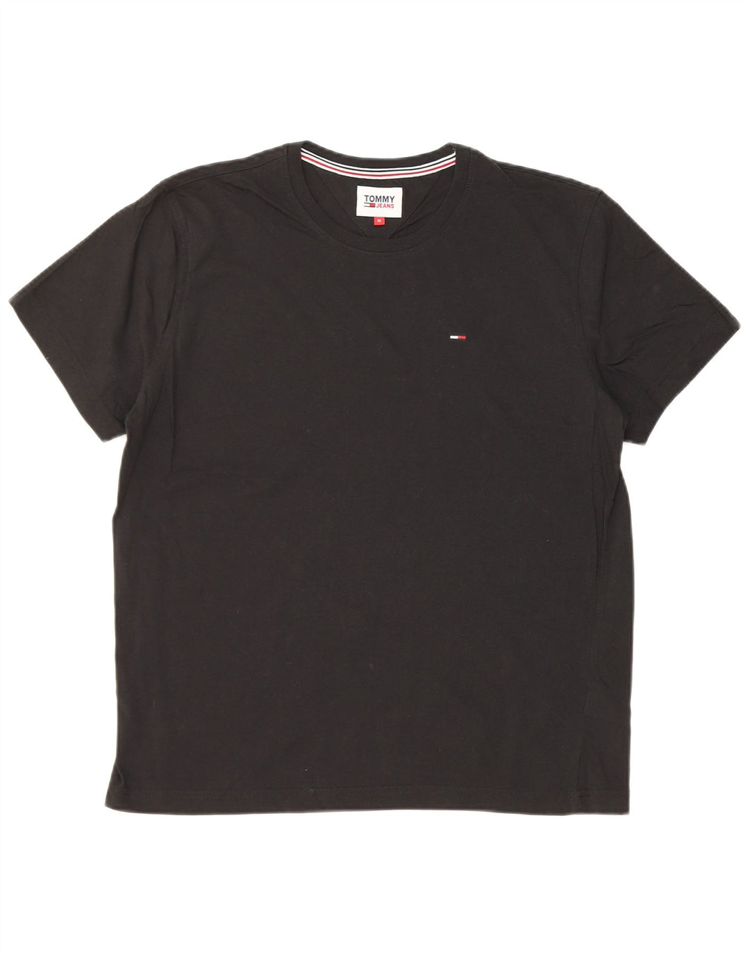 T-shirt męski Tommy Hilfiger Top, średni czarny, bawełniany