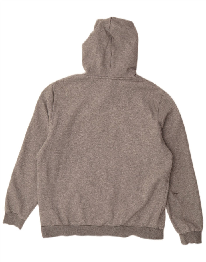Męski sweter z kapturem Puma z grafiką, duży, szary, bawełniany
