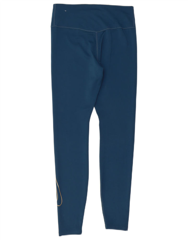 Damskie legginsy Nike Dri Fit Graphic UK 12, średni niebieski, poliester