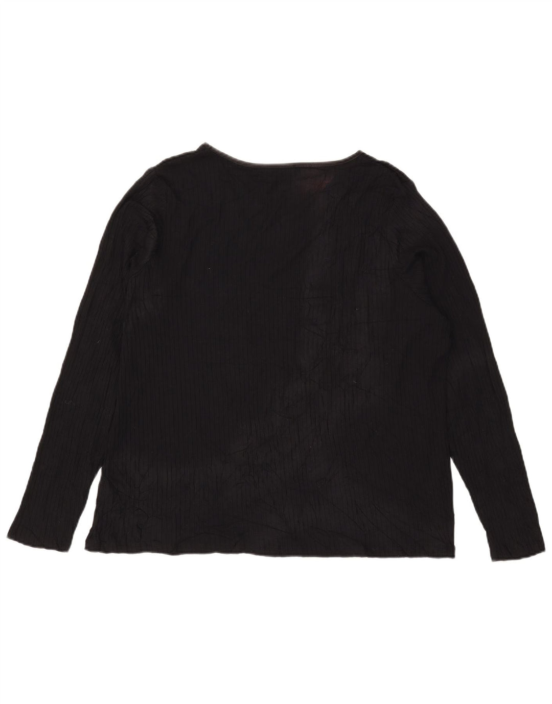Marks & Spencer Damski top z długim rękawem UK 24 4XL Czarna wiskoza