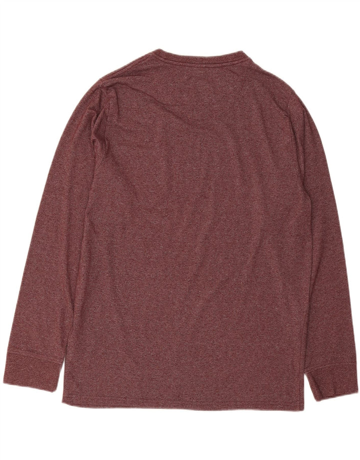LEE Mens Top Long Sleeve Medium Burgundy Cotton Vintage Lee and Second-Hand Lee from Messina Hembry 