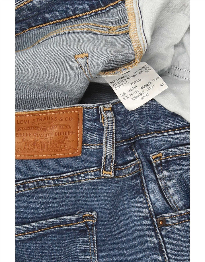 Damskie dżinsy Levi's 725 z wysokim stanem Bootcut W30 L32 Niebieskie
