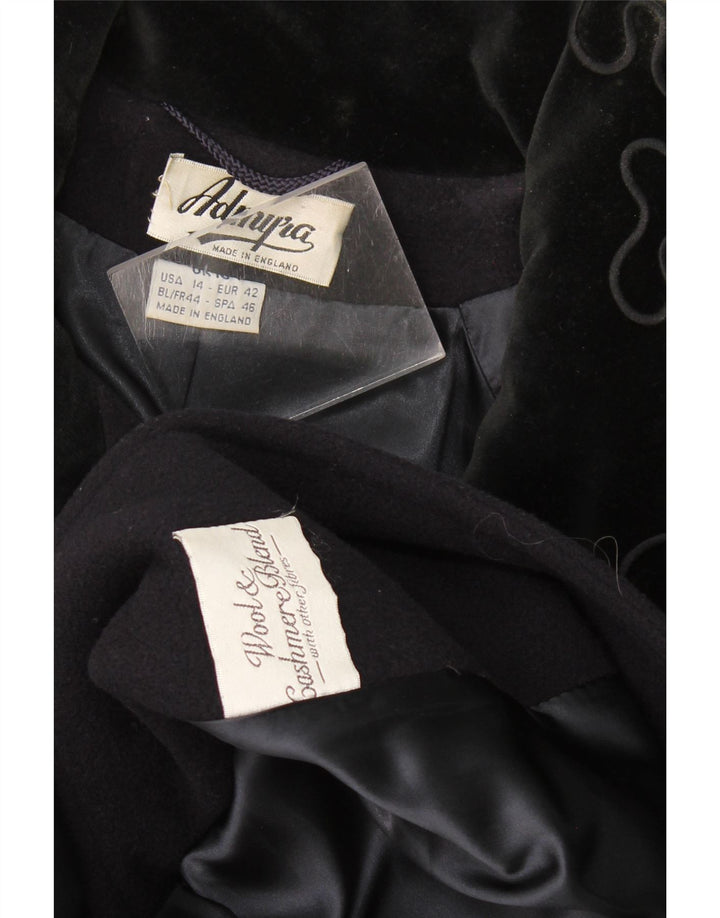 Damski płaszcz oversize Admyra UK 18 XL, granatowy, wełniany