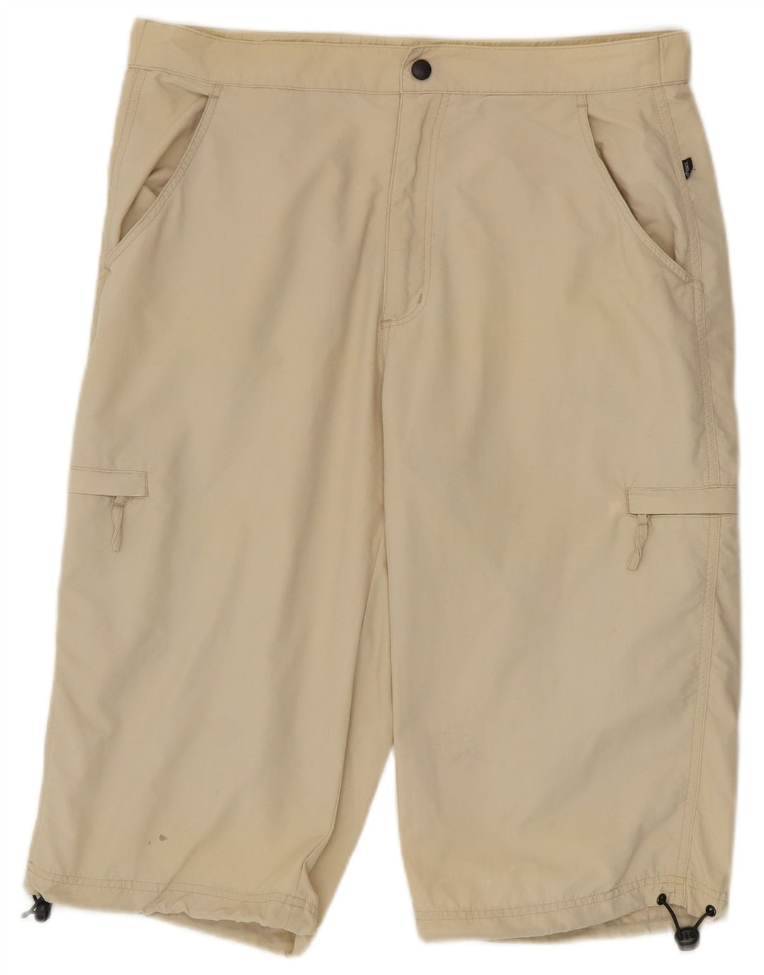 Męskie spodenki cargo Asics W34, duże, beżowe, poliamidowe