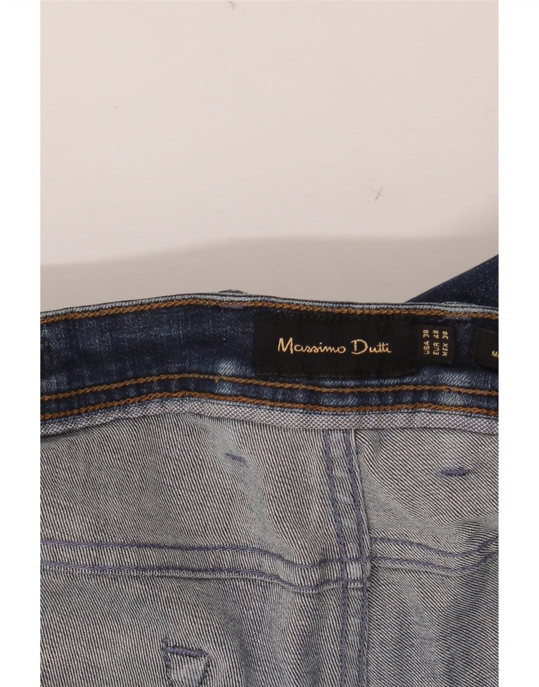 MASSIMO DUTTI Męskie jeansy slim EU 48 XL W38 L32 Niebieskie