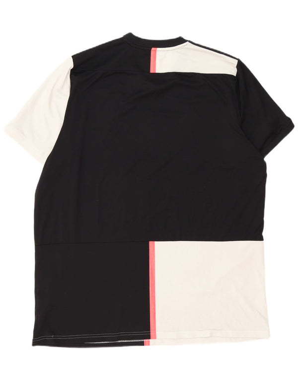 Męska koszulka Adidas Juventus Graphic Top 2XL Czarny poliester z blokami kolorów