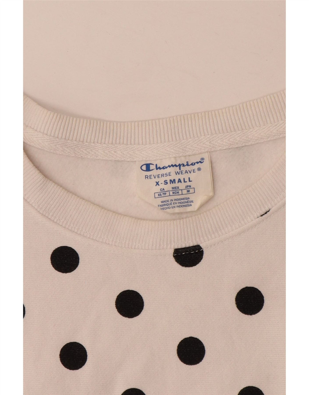 Damska bluza oversize Champion UK 6 XS w białe kropki