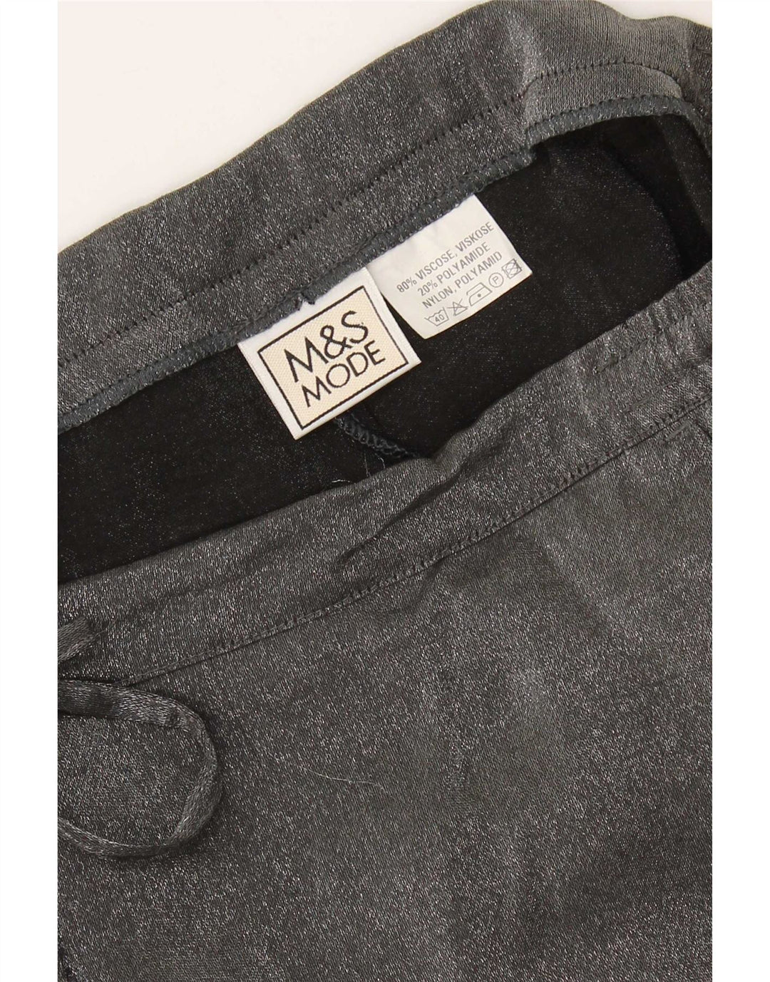 Damskie proste spodnie casual Marks & Spencer W32 L30 Szara wiskoza