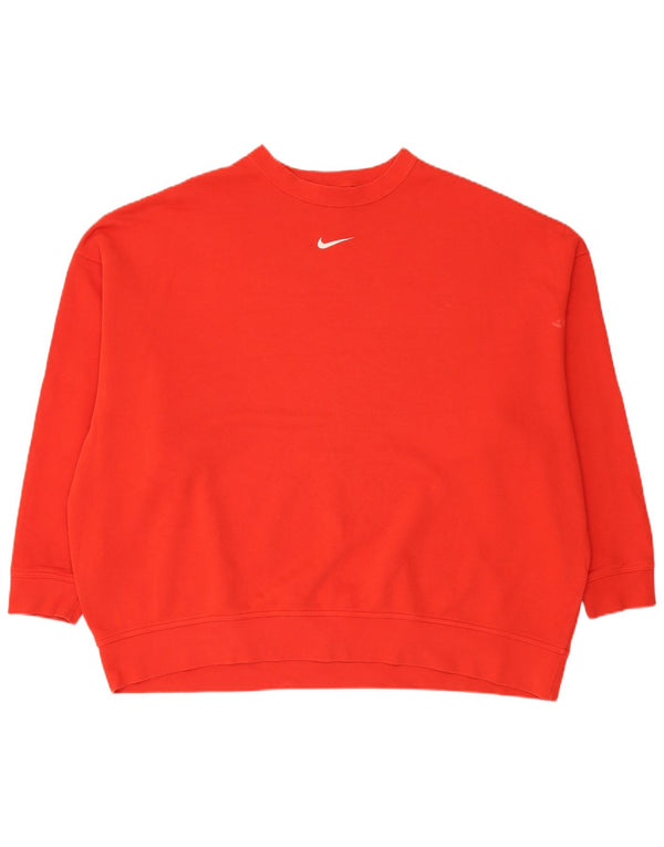 Męska bluza dresowa Nike o luźnym kroju, średnia czerwona, bawełniana