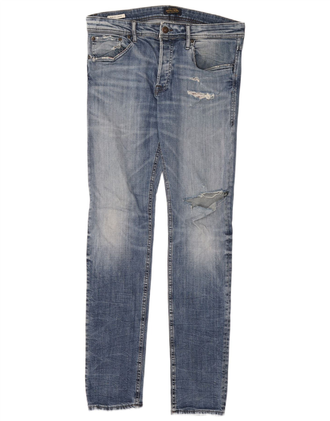 Męskie jeansy Jack & Jones GLENN w trudnej sytuacji W33 L34 Niebieska bawełna