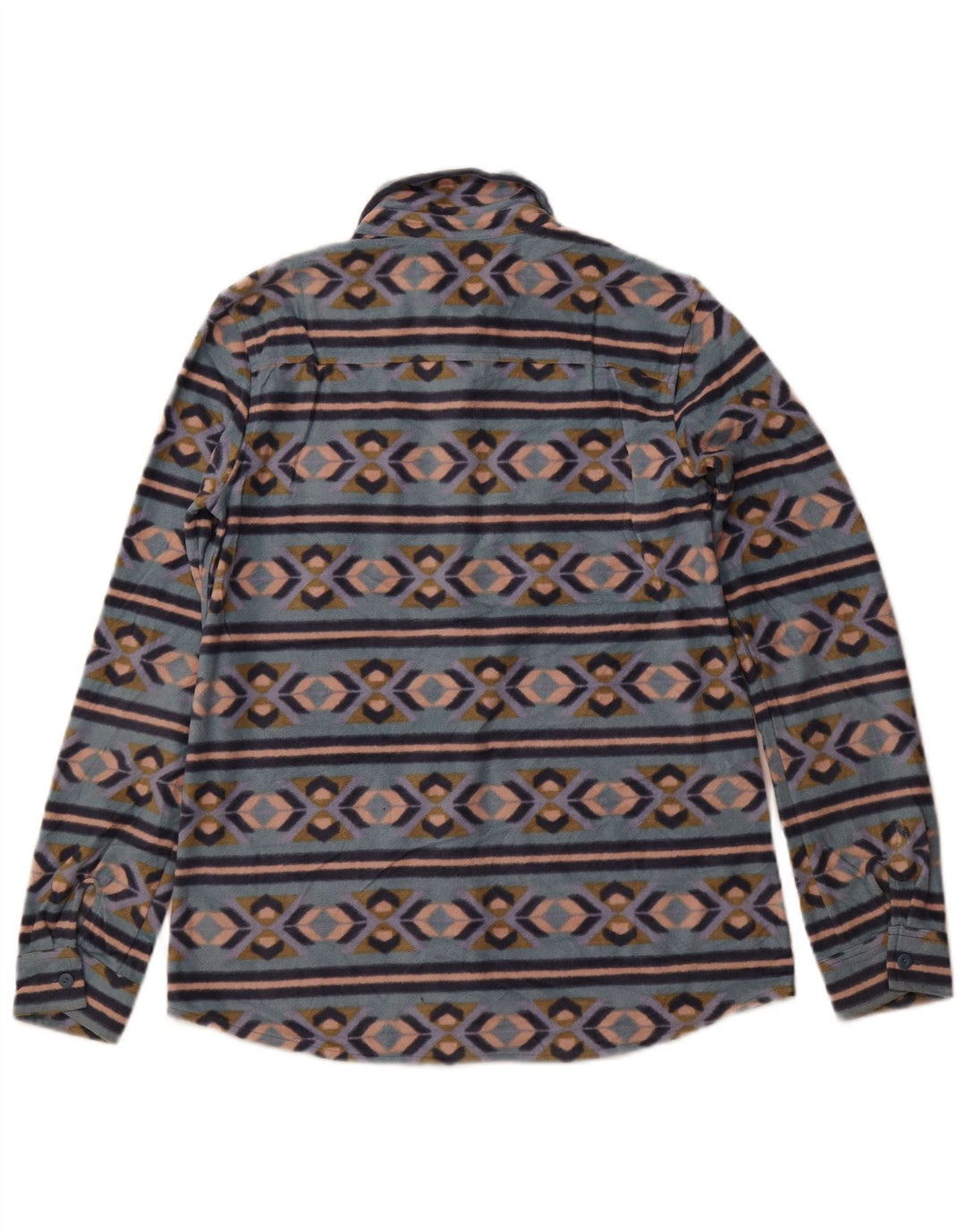 Damska koszula polarowa EDDIE BAUER UK 12, średni niebieski Fair Isle, poliester