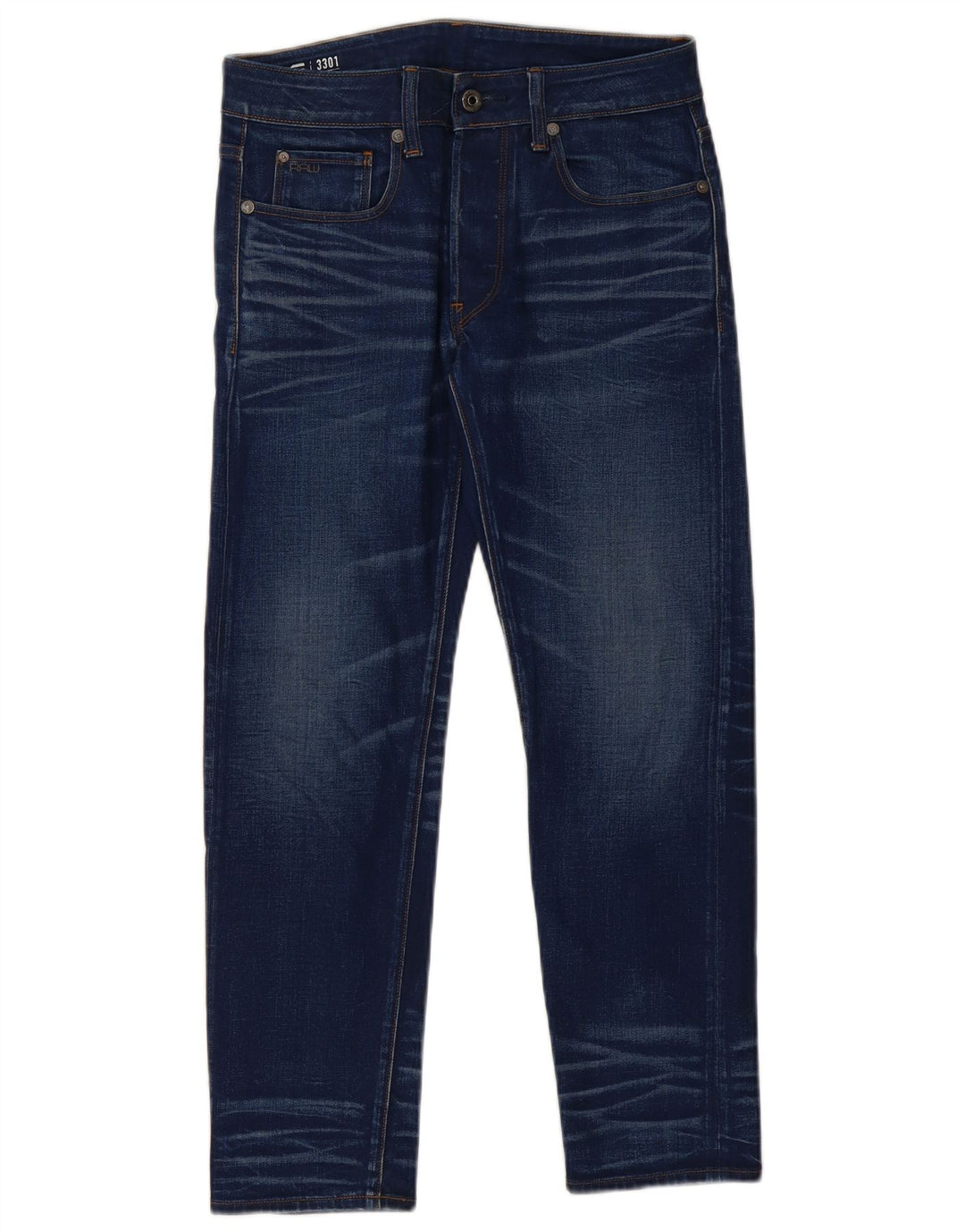 G-STAR Damskie 3301 Slim Jeans W28 L28 Niebieska bawełna