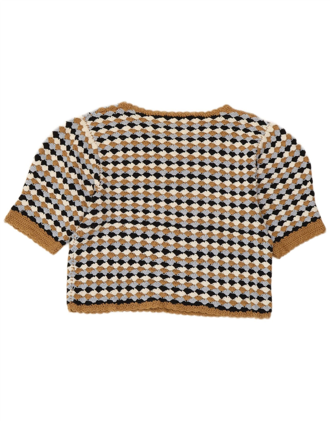 Damski sweter ZARA Crop Boat Neck Sweter UK 14, duży, wielokolorowy