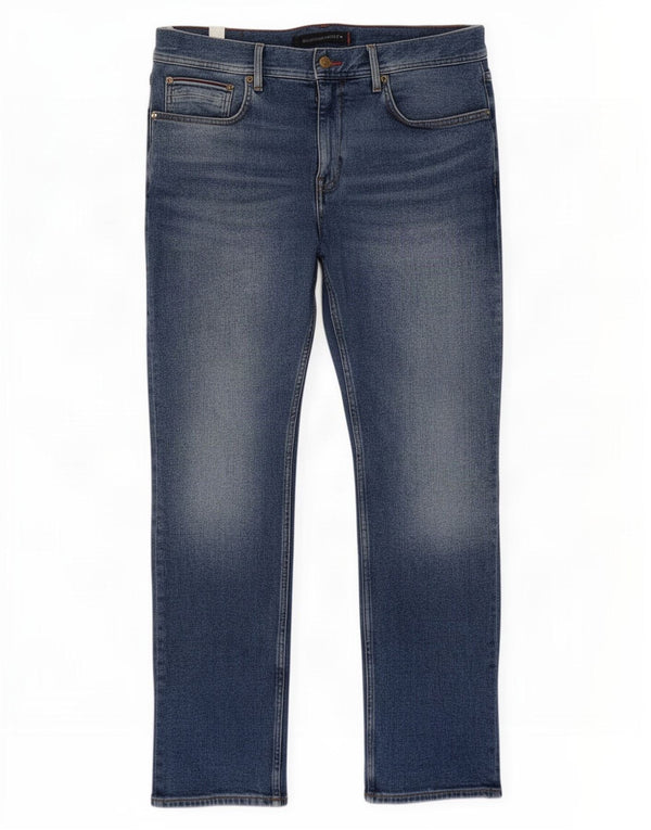 Męskie dżinsy Denton Straight Jeansy Tommy Hilfiger W36 L32 Niebieskie bawełniane