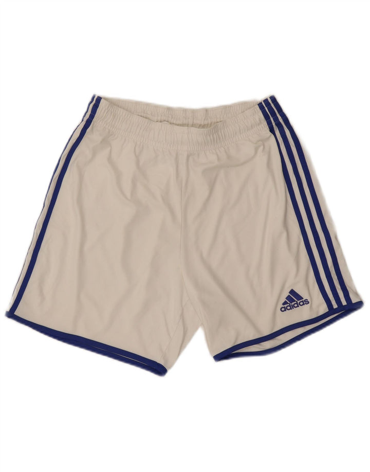 Męskie spodenki sportowe Adidas Climalite, średni biały poliester