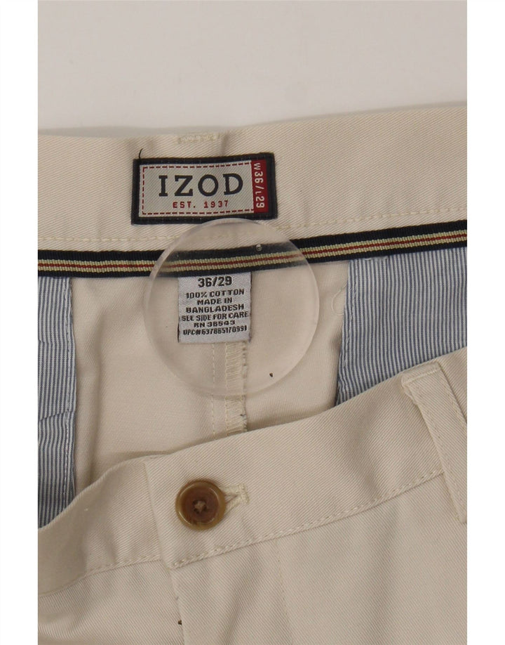 IZOD Mens Pegged Chino Trousers W36 L29 White Cotton Vintage Izod and Second-Hand Izod from Messina Hembry 