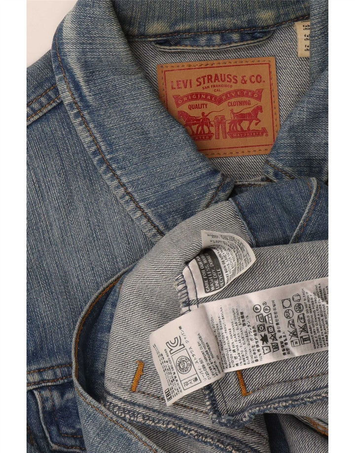 Damska kurtka dżinsowa Levi's UK 12, średnia niebieska, bawełniana