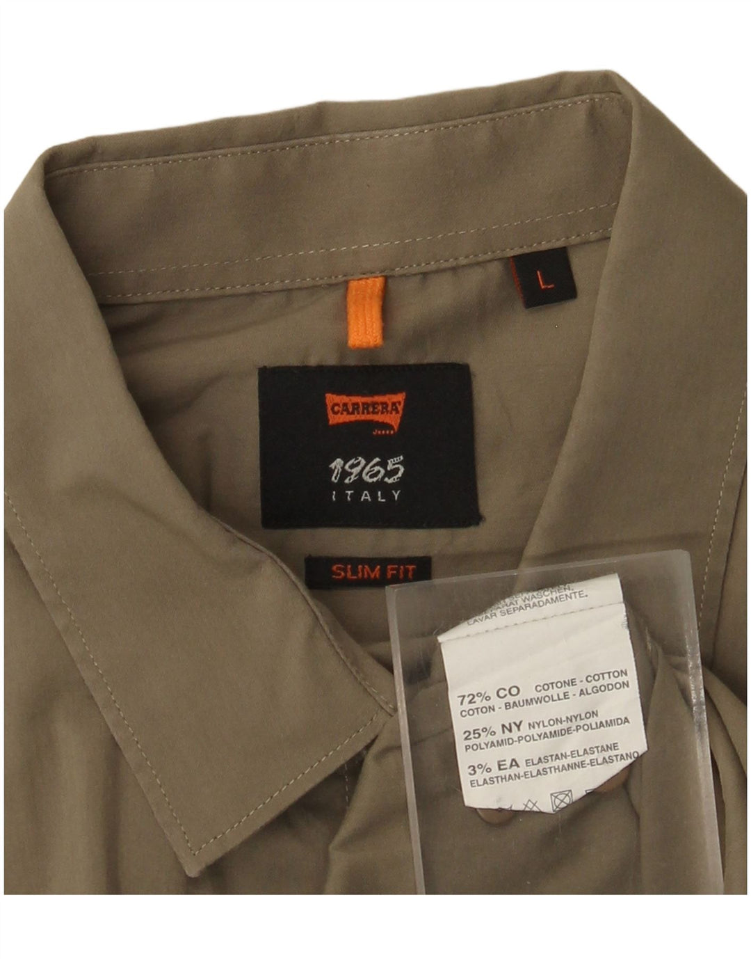 Koszula męska Carrera Slim Fit, duża, bawełniana khaki