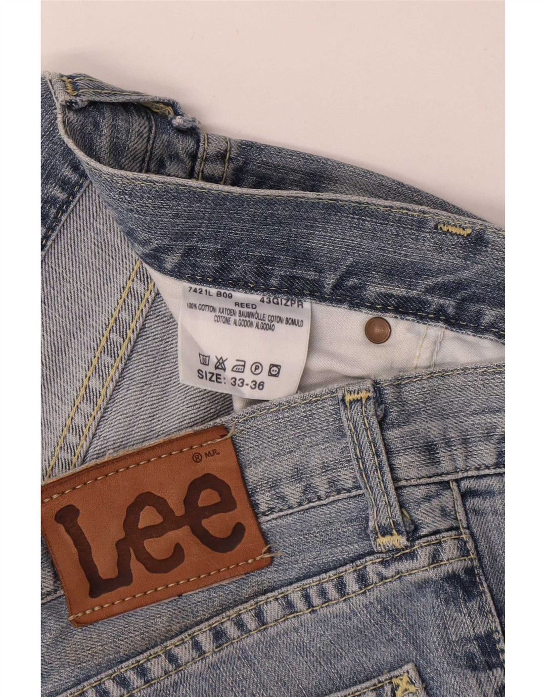 Damskie dżinsy Lee REED Bootcut W33 L36, niebieska bawełna
