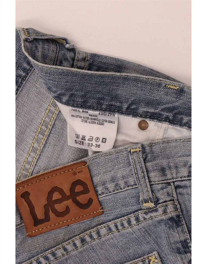 Damskie dżinsy Lee REED Bootcut W33 L36, niebieska bawełna