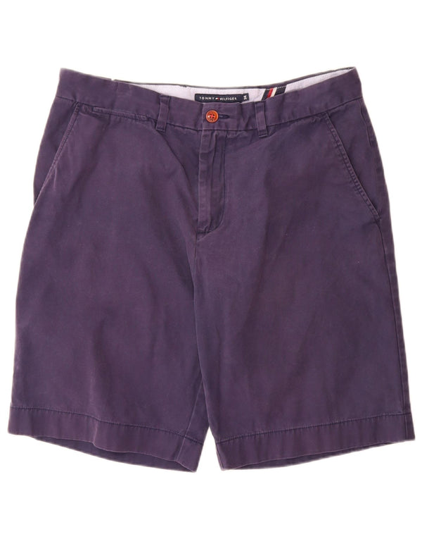 Tommy Hilfiger Mens Classic Fit Chino Shorts W34 Large Navy Blue Cotton