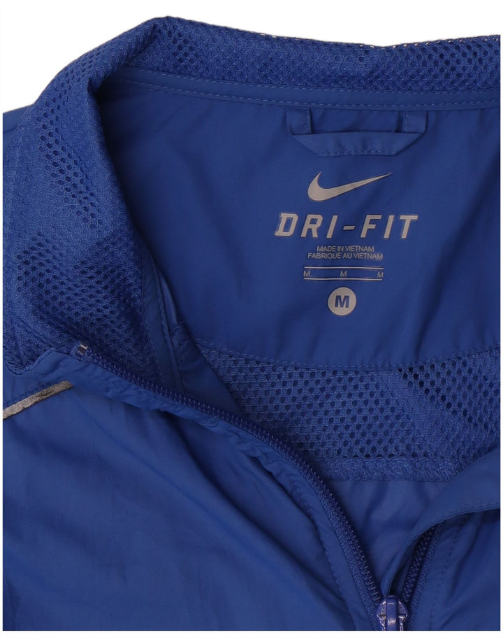 Męska kurtka dresowa Nike Dri Fit, średnioniebieska, poliestrowa