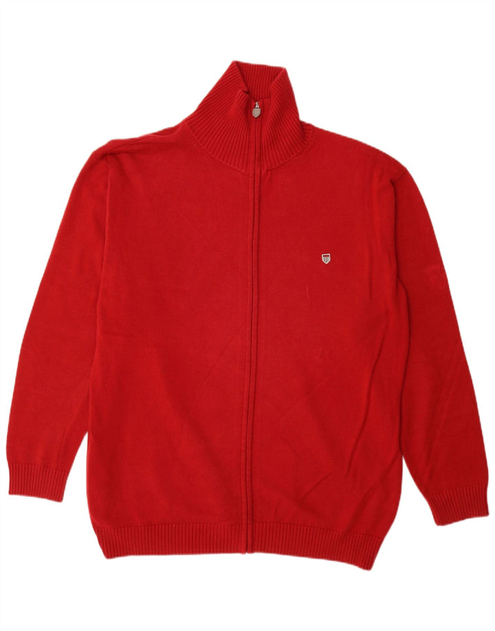 Męski sweter rozpinany Basefield 2XL, czerwony, bawełniany