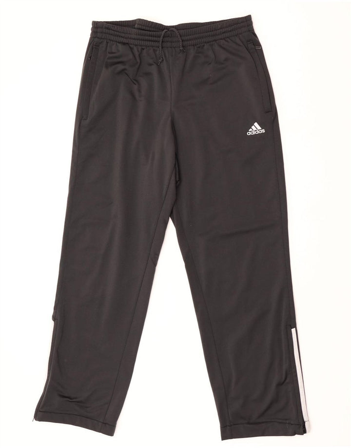 Męskie spodnie dresowe Adidas UK 44/46, duże, czarne, poliestrowe